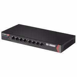 Edimax GS-3008P commutateur réseau Géré Gigabit Ethernet (10/100/1000) Connexion Ethernet, supportant l'alimentation via ce port (PoE) Noir