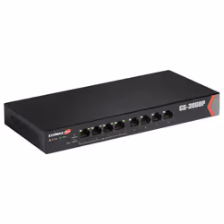 Edimax GS-3008P commutateur réseau Géré Gigabit Ethernet (10/100/1000) Connexion Ethernet, supportant l'alimentation via ce port (PoE) Noir