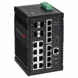 Edimax IGS-5416P commutateur réseau Géré Gigabit Ethernet (10/100/1000) Connexion Ethernet, supportant l'alimentation via ce port (PoE) Noir - Vue supplémentaire 4
