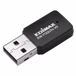 Edimax N300, Avec fil, USB, WLAN, Wi-Fi 4 (802.11n), 300 Mbit/s, Noir