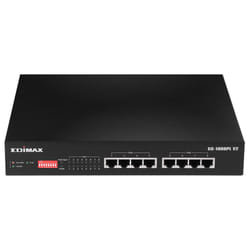 Edimax GS-1008PL V2 commutateur réseau Géré L2 Gigabit Ethernet (10/100/1000) Connexion Ethernet, supportant l'alimentation via ce port (PoE) 1U Noir