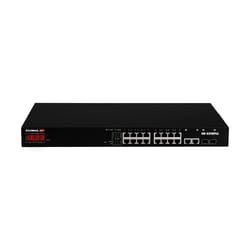 Edimax GS-5216PLC commutateur réseau Géré Gigabit Ethernet (10/100/1000) Connexion Ethernet, supportant l'alimentation via ce port (PoE) Noir