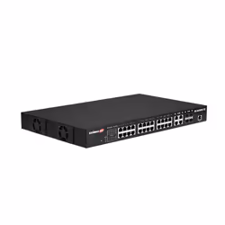 Edimax GS-5424PLC V2 commutateur réseau Géré Gigabit Ethernet (10/100/1000) Connexion Ethernet, supportant l'alimentation via ce port (PoE) 1U Noir - Vue supplémentaire 4