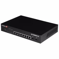 Edimax GS-5208PLG V2 commutateur réseau Géré Gigabit Ethernet (10/100/1000) Connexion Ethernet, supportant l'alimentation via ce port (PoE) Noir
