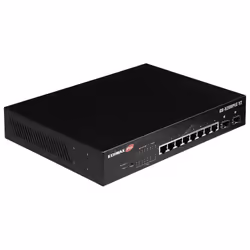 Edimax GS-5208PLG V2 commutateur réseau Géré Gigabit Ethernet (10/100/1000) Connexion Ethernet, supportant l'alimentation via ce port (PoE) Noir