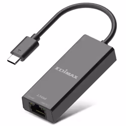 Edimax EU-4307 V2, Avec fil, USB Type-C, Ethernet, 2500 Mbit/s, Noir