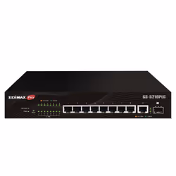Edimax Switch GS-5210PLG, Géré, Gigabit Ethernet (10/100/1000), Gigabit Ethernet, Full duplex, Connexion Ethernet, supportant ...