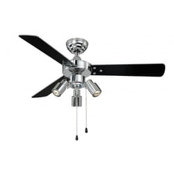 Ventilateur de plafond avec éclairage Cyrus - 107 cm - noir/argent - 3 vitesses - LED