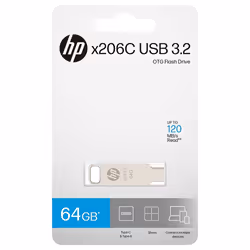PNY HP x206C lecteur USB flash 64 Go USB Type-A / USB Type-C 3.2 Gen 1 (3.1 Gen 1) Argent - Vue supplémentaire 7