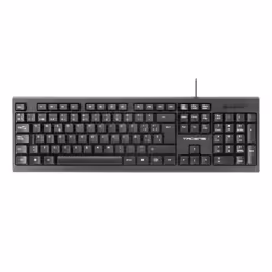 Tacens Anima AK0ES, Taille réelle (100 %), Avec fil, USB, Clavier à membrane, QWERTY, Noir