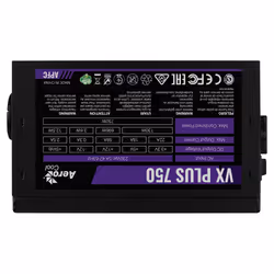 Aerocool VX PLUS 750 unité d'alimentation d'énergie 750 W 20+4 pin ATX ATX Noir
