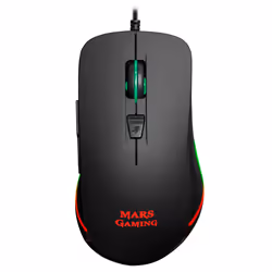 Mars Gaming MM118, Droitier, Optique, USB Type-A, 9800 DPI, Noir
