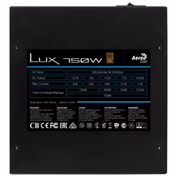 Aerocool LUX750 unité d'alimentation d'énergie 750 W 20+4 pin ATX ATX Noir - Vue supplémentaire 4