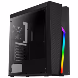 Aerocool Bolt, Midi Tower, PC, Noir, ATX, micro ATX, Mini-ITX, Acrylique, Jouer