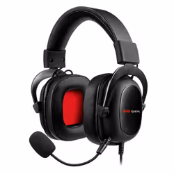 Mars Gaming MH5, Avec fil, Jouer, 18 - 22000 Hz, 289 g, Casque, Noir, Rouge