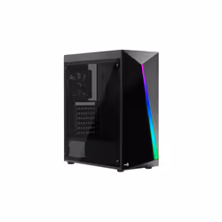 Aerocool Shard, Midi Tower, PC, Noir, ATX, micro ATX, Mini-ITX, Multicolore, Devant