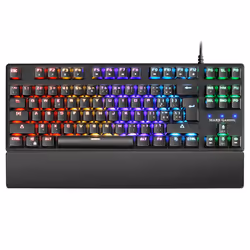 Mars Gaming MKXTKLBPT, Taille réelle (100 %), USB, Clavier mécanique, QWERTY, LED RGB, Noir