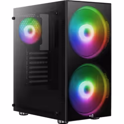 Aerocool Python, Midi Tower, PC, Noir, ATX, micro ATX, Mini-ITX, Synthétique ABS, SPCC, Jouer