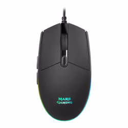 Mars Gaming MMG, Droitier, Optique, USB Type-A, 3200 DPI, Noir