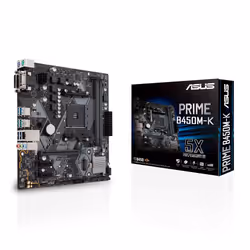 ASUS PRIME B450M-K, AMD, Emplacement AM4, AMD Athlon, AMD Ryzen™ 3, AMD Ryzen™ 3 de 2e génération, AMD Ryzen™ 3 de 3e générat ...