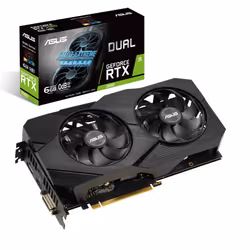 ASUS Dual -RTX2060-6G-EVO, GeForce RTX 2060, 6 Go, GDDR6, 192 bit, 7680 x 4320 pixels, PCI Express x16 3.0