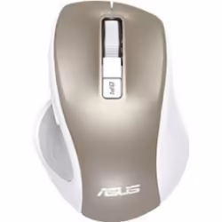 ASUS MW202, Droitier, IR LED, RF sans fil, 4000 DPI, Or