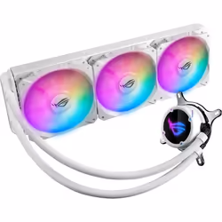 ASUS ROG Strix LC 360 RGB White Edition, Refroidisseur de liquide tout-en-un, 12 cm, 80,95 cfm, 137,5 m³/h, Blanc