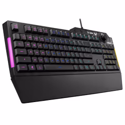ASUS TUF Gaming K1 clavier USB Anglais, Espagnole Noir