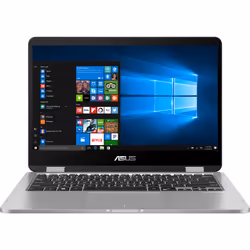 ASUS TP401MA-BZ268R, Intel® Pentium® Silver, 1,1 GHz, 35,6 cm (14"), 1366 x 768 pixels, 4 Go, 64 Go