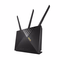 ASUS 4G-AX56, Wi-Fi 6 (802.11ax), Bi-bande (2,4 GHz / 5 GHz), Ethernet/LAN, 3G, Noir, Routeur