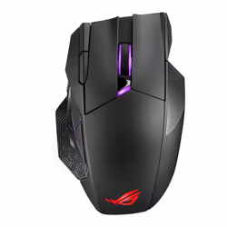 ASUS ROG Spatha X, Droitier, Optique, RF Wireless + USB Type-A, 19000 DPI, Noir