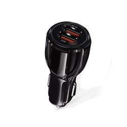 Vakoss Automobile USB Charger Caméra Numérique, Lampe de poche, GPS, MP3, MP4, Téléphone portable, Tablette Noir CC Charge rapide Auto