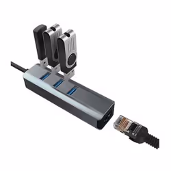 Vakoss TC-4502X hub & concentrateur USB 3.2 Gen 1 (3.1 Gen 1) Type-A 5000 Mbit/s Noir