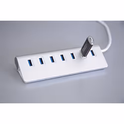 EXSYS EX-1137 hub & concentrateur USB 3.2 Gen 1 (3.1 Gen 1) Type-A 5000 Mbit/s Blanc