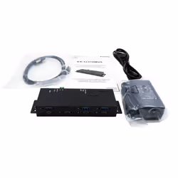 EXSYS EX-1237HMVS hub & concentrateur USB 3.2 Gen 1 (3.1 Gen 1) Type-C 5000 Mbit/s Noir - Vue supplémentaire 2