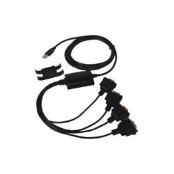 EXSYS EX-1324, USB 2.0, 4 x RS-232, 2 m, Noir