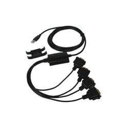 EXSYS EX-1324 changeur de genre de câble USB 2.0 4 x RS-232 Noir