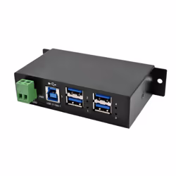 EXSYS EX-1504HMS hub & concentrateur USB 3.2 Gen 1 (3.1 Gen 1) Type-B 5000 Mbit/s Noir - Vue supplémentaire 2