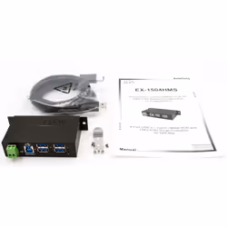 EXSYS EX-1504HMS hub & concentrateur USB 3.2 Gen 1 (3.1 Gen 1) Type-B 5000 Mbit/s Noir - Vue supplémentaire 4