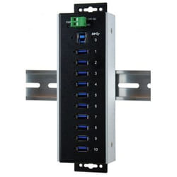 EXSYS EX-1110HMVS-WT hub & concentrateur USB 3.2 Gen 1 (3.1 Gen 1) Type-B 5000 Mbit/s Noir
