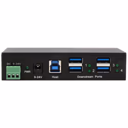 EXSYS EX-11244HMS hub & concentrateur USB 3.2 Gen 1 (3.1 Gen 1) Type-B 5000 Mbit/s Noir