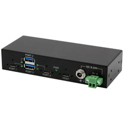 EXSYS EX-11295HMS hub & concentrateur USB 3.2 Gen 2(3.1 Gen 2) Type-B 10000 Mbit/s Noir