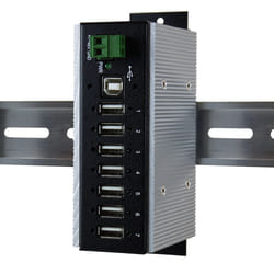 EXSYS EX-1177HMVS-WT hub & concentrateur USB 2.0 Type-B 480 Mbit/s Noir, Blanc