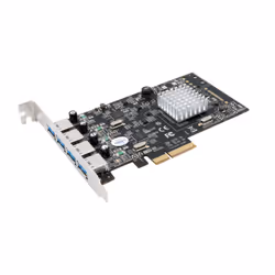 EXSYS EX-12004-2, PCIe, USB 3.2 Gen 2 (3.1 Gen 2), Noir, 10 Gbit/s, 0,9 A