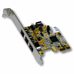 EXSYS 4-port FireWire 1394B PCI-Express Card, PCIe, CE, FCC, RoHS, 0 - 55 °C, 5 - 95%, 65 mm, 67 mm