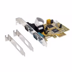 EXSYS EX-44062, PCIe, Série, Profil bas, RS-232, Noir, Acier inoxydable, PC