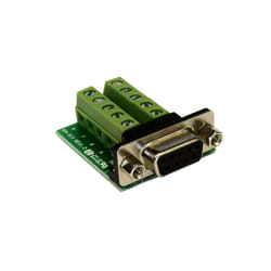 EXSYS EX-49005 changeur de genre de câble 9p D-SUB 10p Vert, Argent