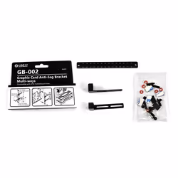Lian Li GB-002, Universel, Support de carte graphique, Acier, Noir, 2 pièce(s), 128,4 mm