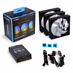 Lian Li UNI Fan AL120 Boitier PC Ventilateur 12 cm Noir 3 pièce(s) - Vue supplémentaire 5