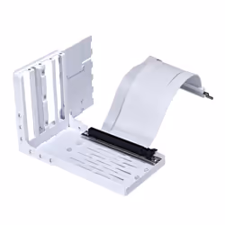 Lian Li Kit GPU vertical universel à 4 emplacements (avec Riser Gen 4), Universel, Kit GPU, Acier, Blanc, 20 cm, 188 mm